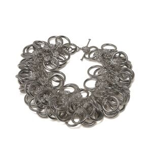 Gunmetal Statement Link Bracelet – 7.5" Handmade in Montreal